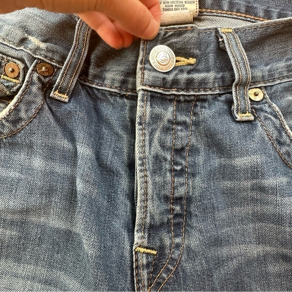 TRUE RELIGION  ZACH SLIM BLUE JEANS - 33 - Picture 12 of 16
